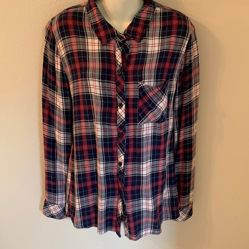 Rails Button Up Plaid Shirt - Size Medium - image 1